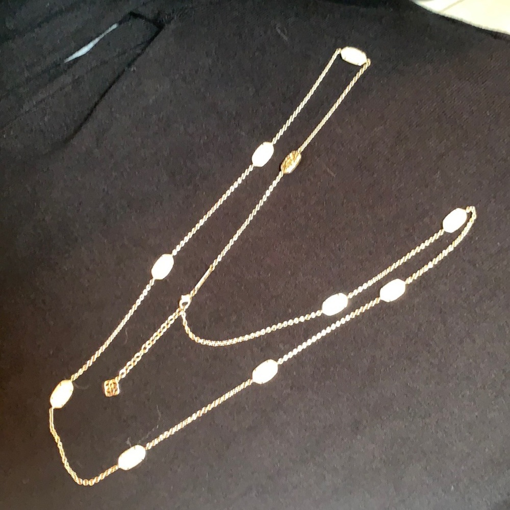 Kendra Scott Kellie Long Necklace in Gold.